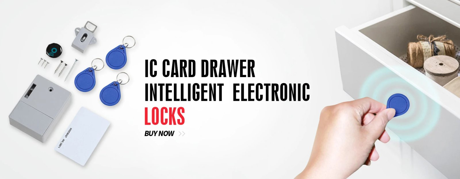 NAIERDI Fingerprint Cabinet Lock,Electronic Smart Biometric Hidden Drawer Locks,Anti-theft Keyless Safety Door Lock Home Office