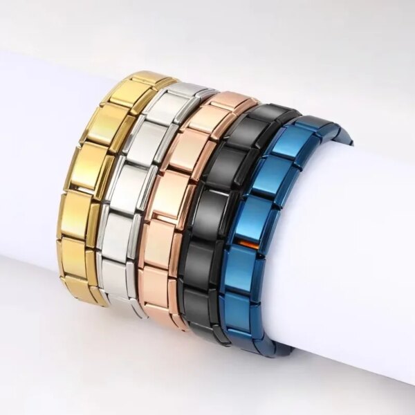 CONCEPT 2024 Hot Sales Me Fashion New Italian Charm Bracelet Stainless Steel One Article 18 Modules 9mm Bracelet  Jewelry