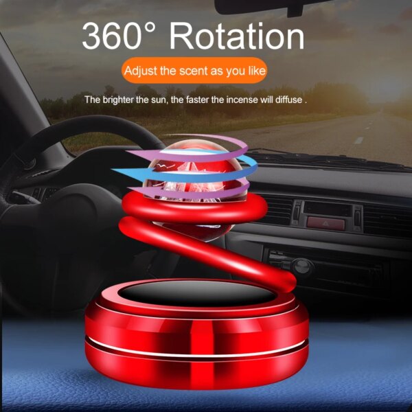 Solar Car Air Freshener 360° Interstellar Rotate Fragrance Decoration ​Interior Accessories Flavoring Perfume Diffuser Supplies - Image 4