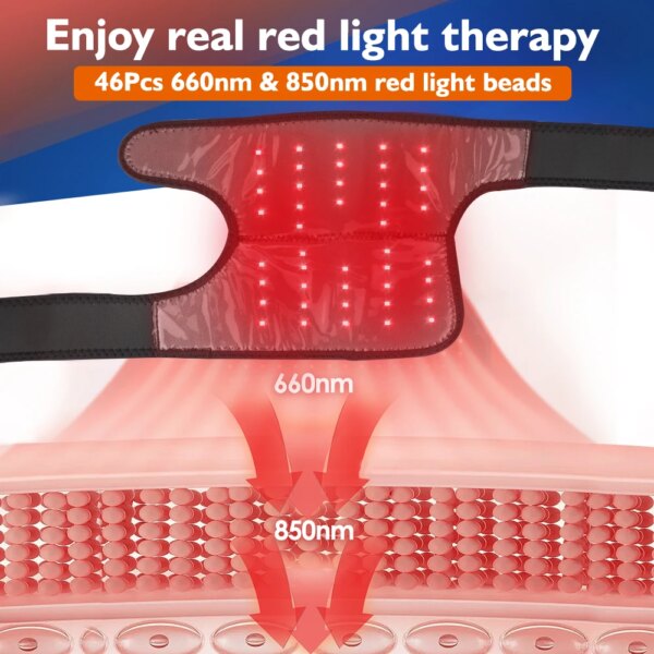 Infrared Red Light Therapy Knee Brace 660nm&850nm Luminotherapy Heating Shoulder Massager Warm Wrap Knee Pad Muscle Relax - Image 3