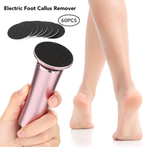 Electric Foot Callus Remover Foot Care File Heels Dead Skin Pedicure Tool Electronic Foot Grinder and Replacement Sandpaper