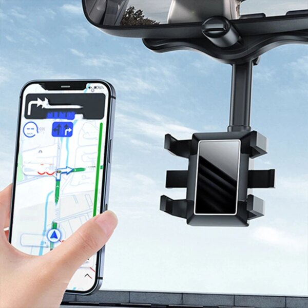 Portable 360 degree rotating vehicle mobile phone hold without blocking the field of view - Image 4