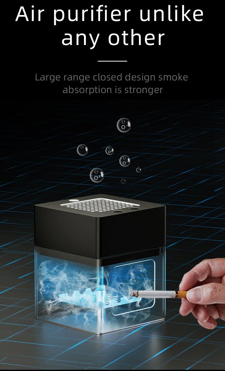 AP078 Smoke Removal Air Purification Ashtray Purification Practical Automatic Purifier Ashtray Portable Gadgets For Car Ashtray