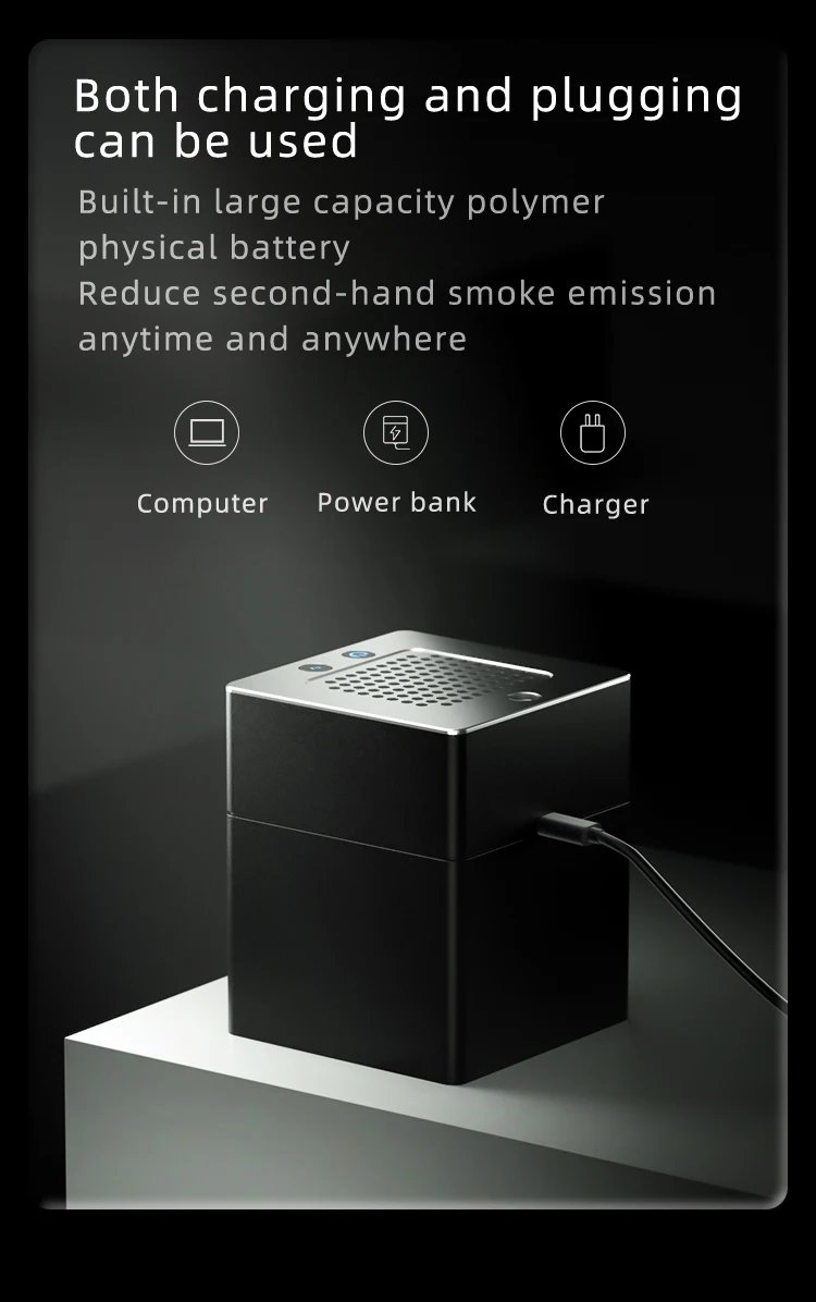 AP078 Smoke Removal Air Purification Ashtray Purification Practical Automatic Purifier Ashtray Portable Gadgets For Car Ashtray