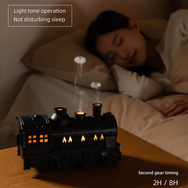 New 300ML Train Air Humidifier Ultrasonic Aromatherapy Diffuser USB Fragrance Essential Oil Aroma Difusor Smoke Ring Sprayer - Image 4