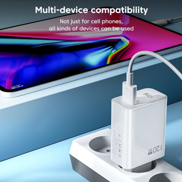 120W GaN Fast Charge Charger USB Charger Quick Charge5.0 for Samsung Xiaomi iPhone iPad Mobile Phone Chargers Adapter EU/US Plug - Image 4