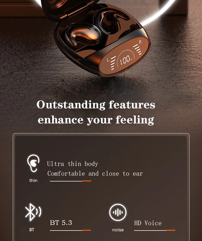SK Ultra-thin Sleep Headphones 5.3 Wireless Bluetooth Headset Invisible Earbuds Hidden In Ear Button Sports Earphones Waterproof