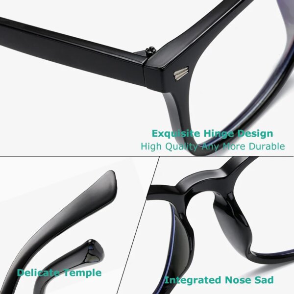 CRIXALIS Square Multifocal Progressive Reading Glasses Men Fashion With Diopters Anti-glare Computer Eyeglasses Women UV400 - Image 6