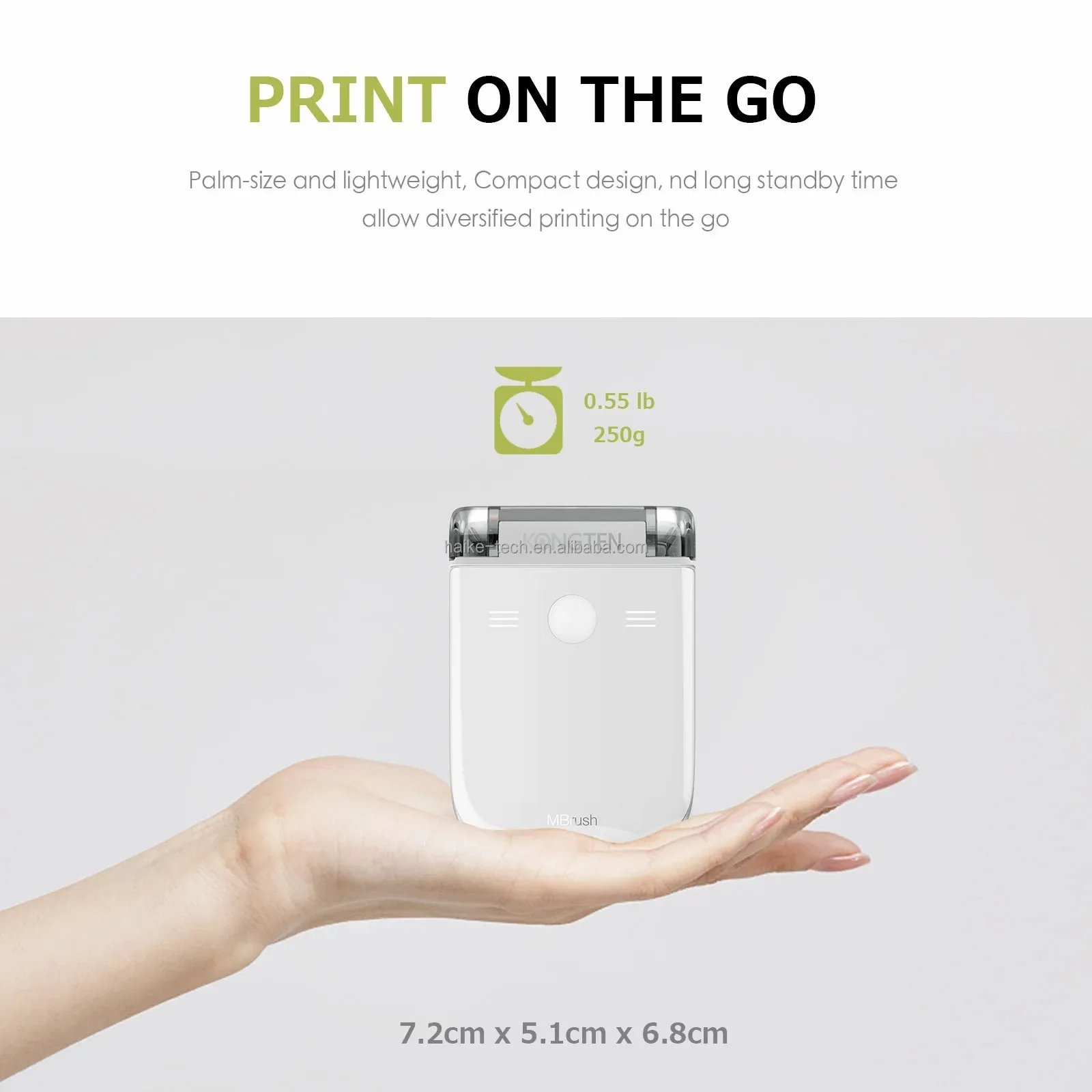 Kongten MBrush Label Printer Mobile Color Mini Handheld Printer Inkjet Wifi Usb Logo Wireless Portable Inkjet Printer