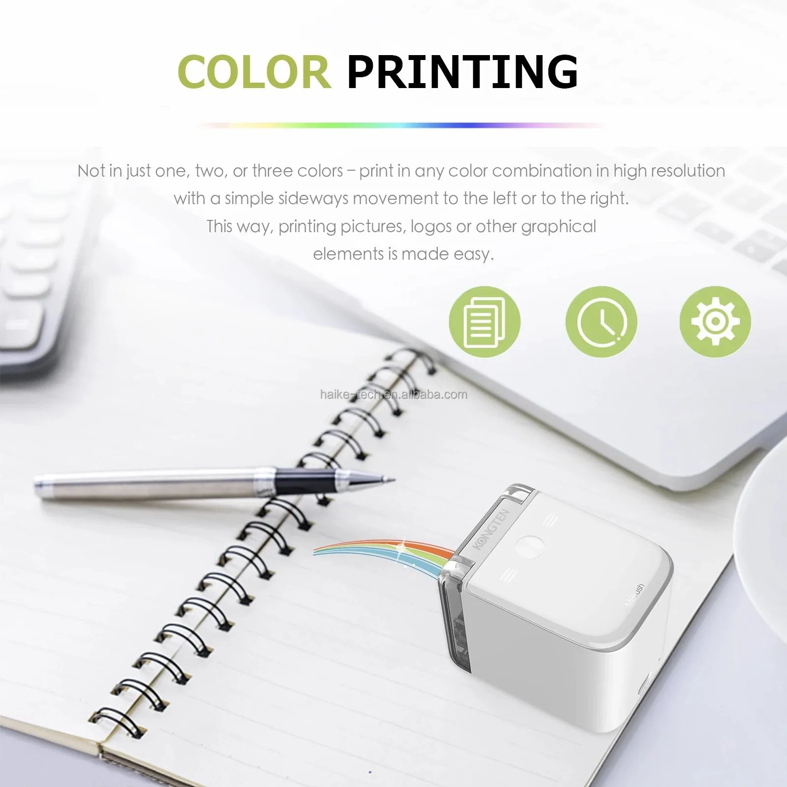 Kongten MBrush Label Printer Mobile Color Mini Handheld Printer Inkjet Wifi Usb Logo Wireless Portable Inkjet Printer
