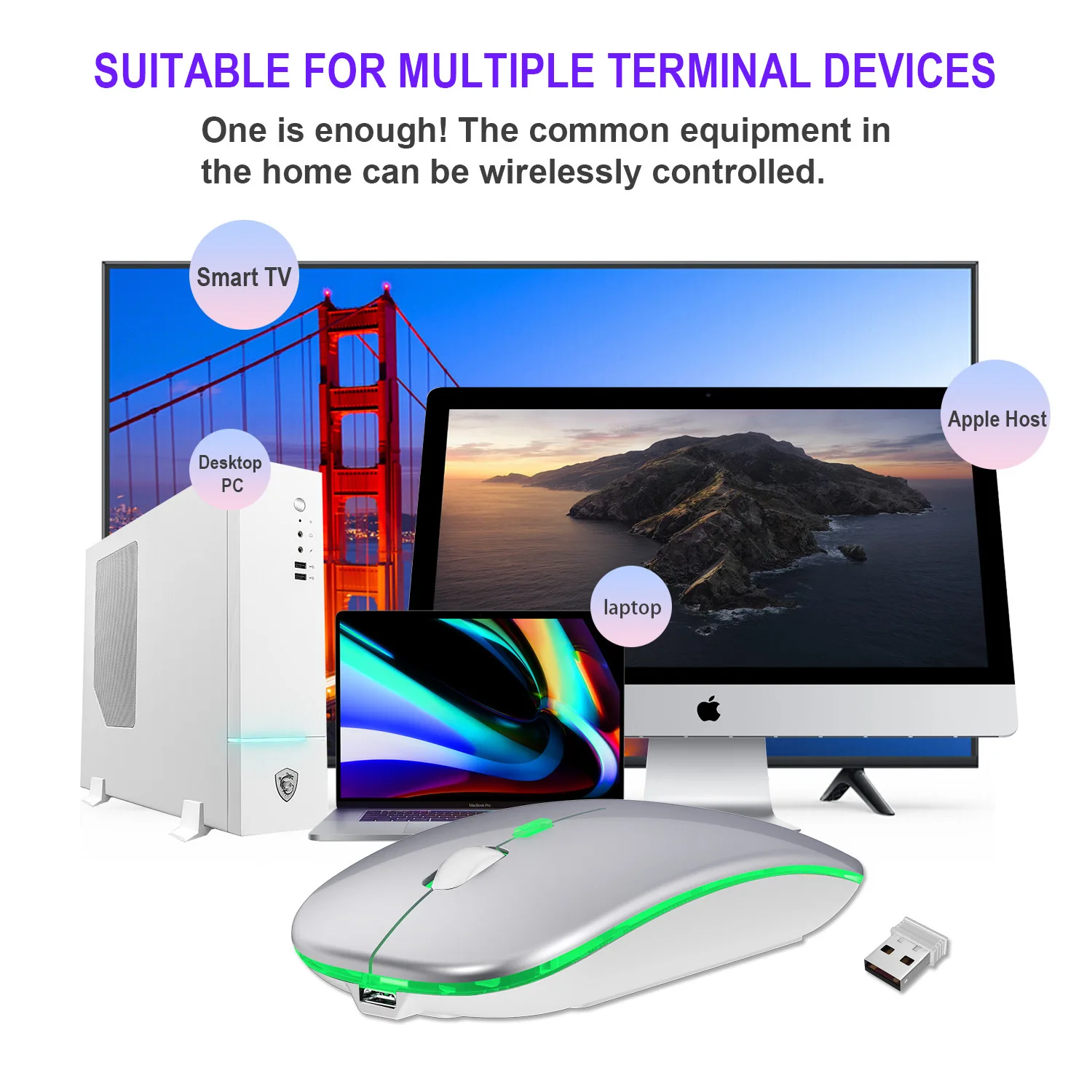 Wireless Mouse RGB Rechargeable Bluetooth Mice Wireless Computer Mause LED Backlit Ergonomic Gaming Mouse for Laptop PC Wireless Mouse RGB Rechargeable Bluetooth Mice Wireless Computer Mause LED Backlit Ergonomic Gaming Mouse for Laptop PC