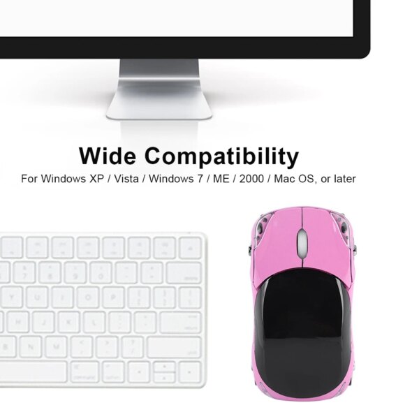 2.4G Wireless Mouse Optical Mouse 1600DPI for Mac/ME/Windows PC/Tablet Gaming Office Optical Mouse Portable Mouse Wireless Mouse - Image 3