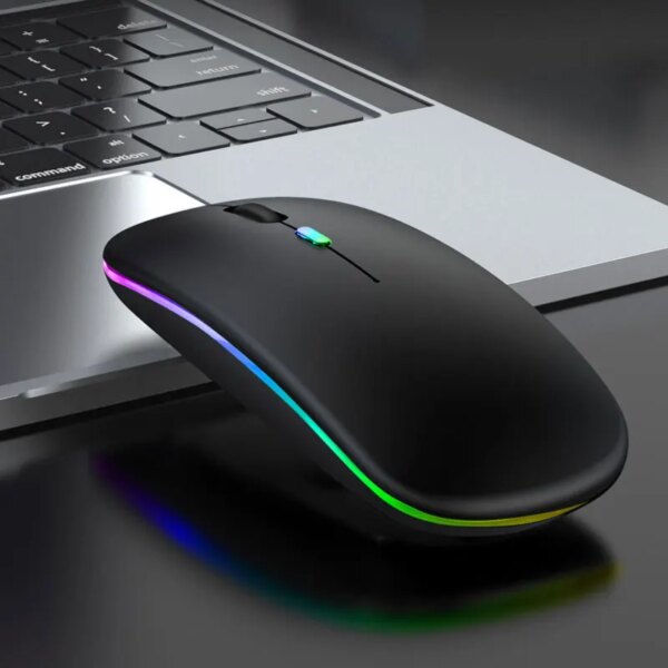 Bluetooth 5.0 Wireless With USB Rechargeable RGB Mouse BT5.2 For Laptop Computer PC Macbook Gaming Mouse 2.4GHz 1600DPI - Image 4