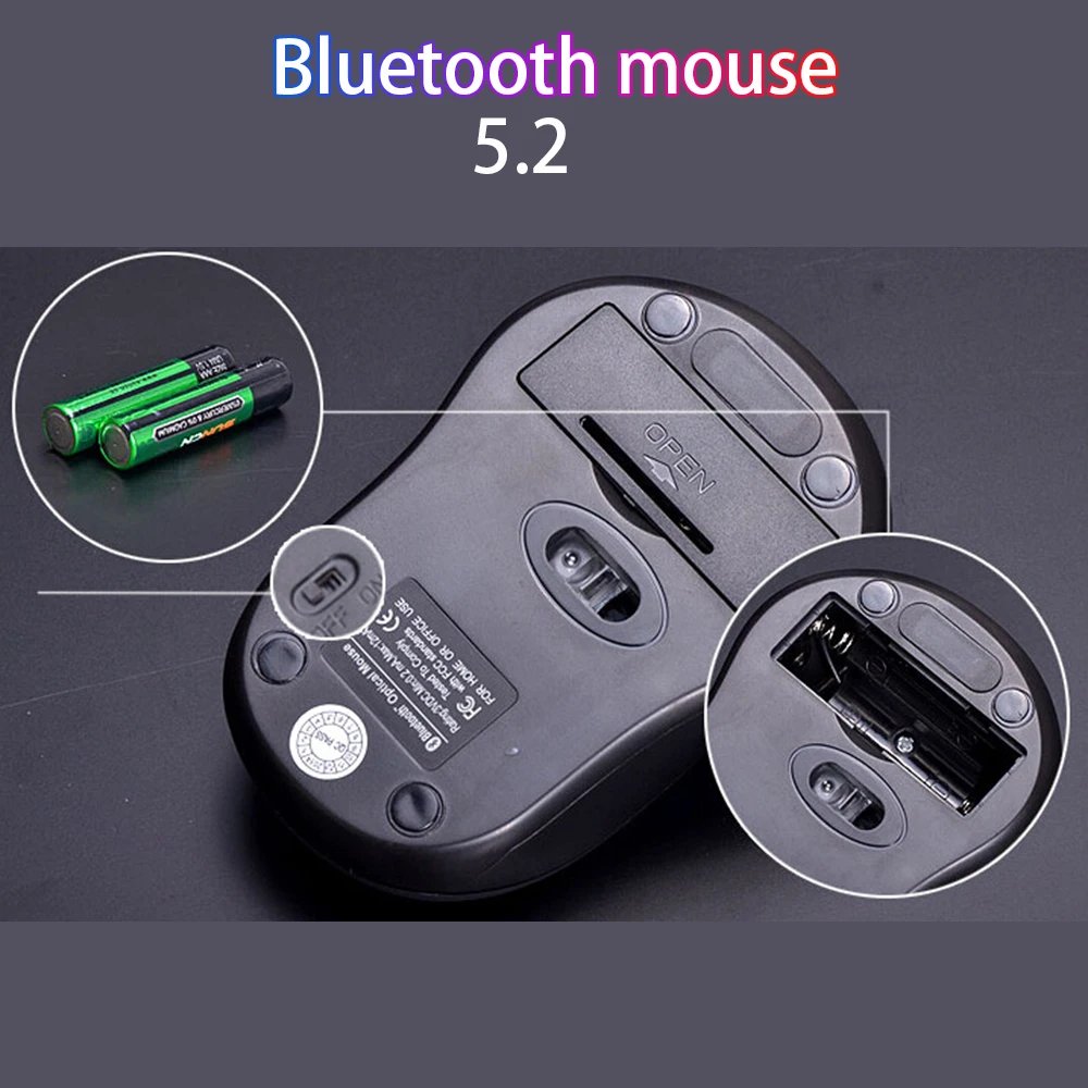 10M Wireless Bluetooth 5.2 Mouse for win7/win8 xp macbook iapd Android Tablets Computer notbook laptop accessories 0-0-12 10M Wireless Bluetooth 5.2 Mouse for win7/win8 xp macbook iapd Android Tablets Computer notbook laptop accessories 0-0-12