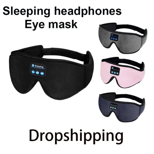 Sleeping Headphones Eye Mask for Sleeping 3D Contoured Cup Blindfold Concave Molded Night Sleep Mask dropshipping suppliers