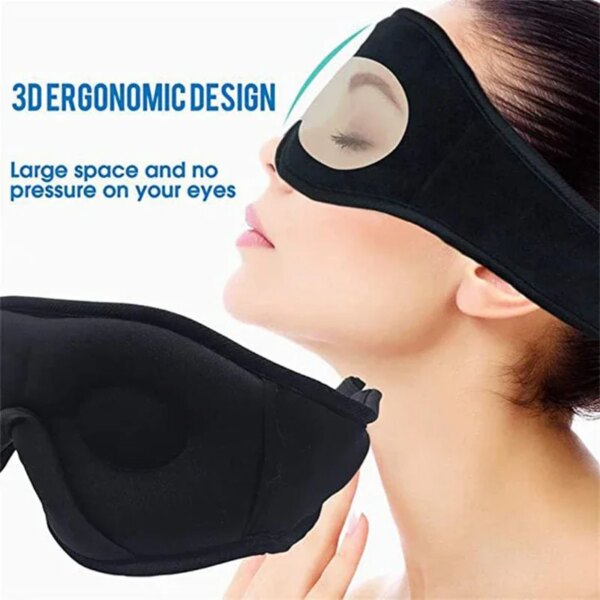 Sleeping Headphones Eye Mask for Sleeping 3D Contoured Cup Blindfold Concave Molded Night Sleep Mask dropshipping suppliers - Image 3