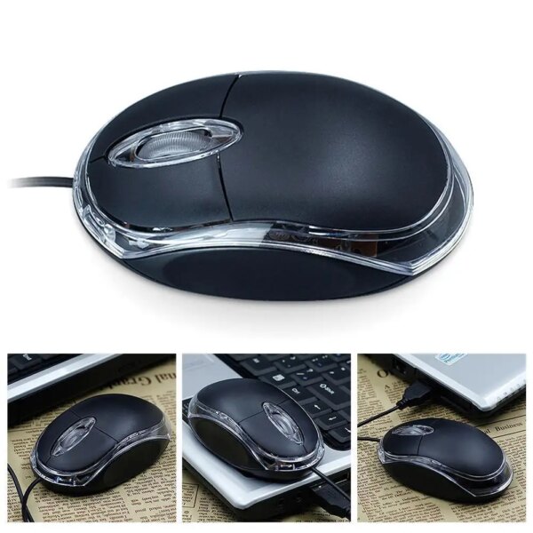 1Pcs Wired USB Optical 3-Button Mouse Computer Easy For Home Laptop Mouse Pc 2020 Use Computer Notebook Mice Office Accesso V6M3 - Image 2