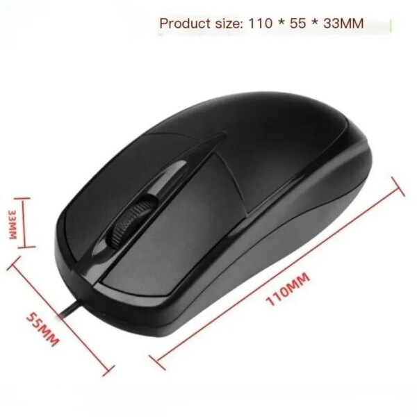 USB Optical Wired Mouse Laptop Home Office Mouse Anti Slip Roller 3D 1200DPI Game Mause Computer Accessories For PC Desktop - Image 5