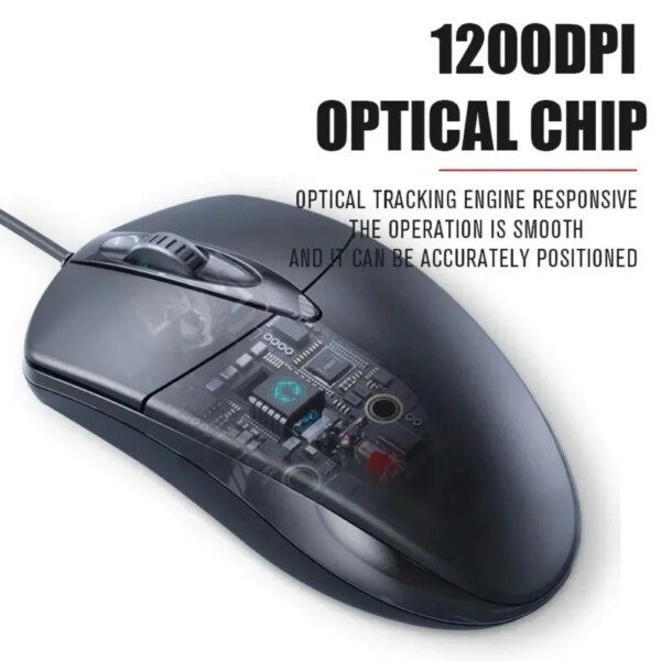 USB Optical Wired Mouse Laptop Home Office Mouse Anti Slip Roller 3D 1200DPI Game Mause Computer Accessories For PC Desktop - Image 4