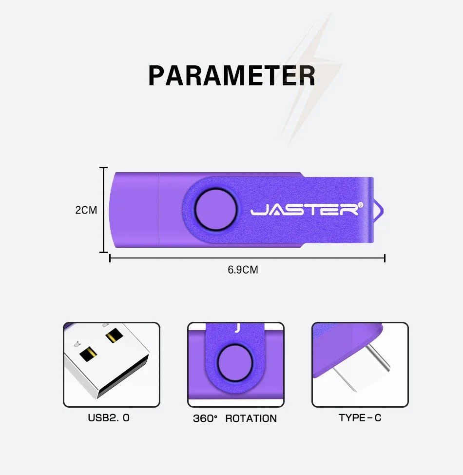 JASTER USB 3.0 flash drive 128GB otg TYPE-C Memory stick 64GB Portable Pen drive 32GB Black Pen drive 16GB 8GB 4GB White Yellow