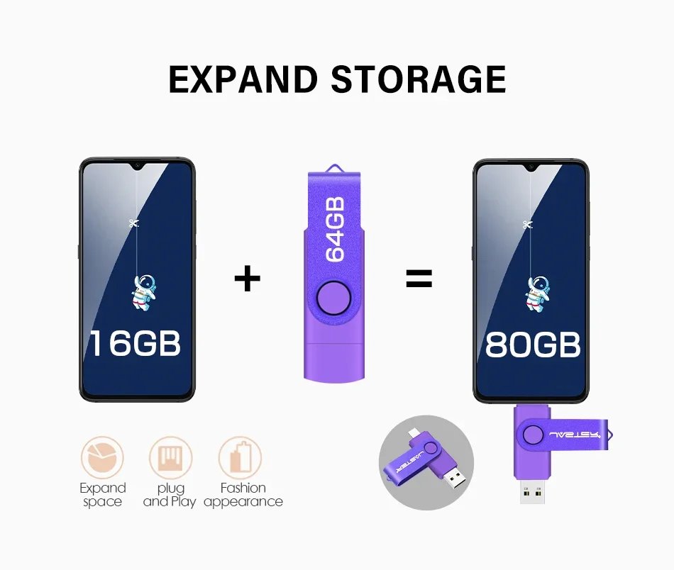 JASTER USB 3.0 flash drive 128GB otg TYPE-C Memory stick 64GB Portable Pen drive 32GB Black Pen drive 16GB 8GB 4GB White Yellow