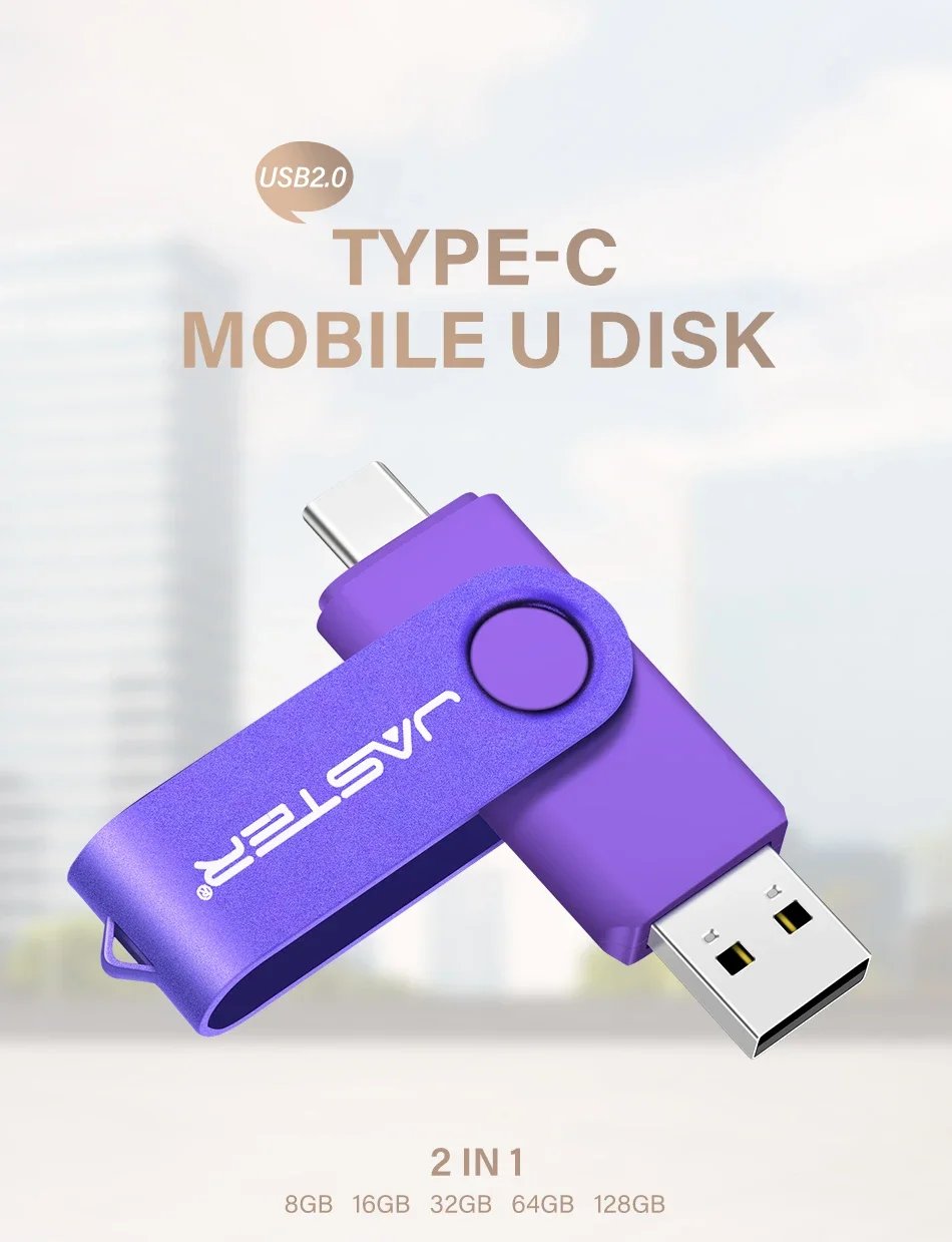 JASTER USB 3.0 flash drive 128GB otg TYPE-C Memory stick 64GB Portable Pen drive 32GB Black Pen drive 16GB 8GB 4GB White Yellow
