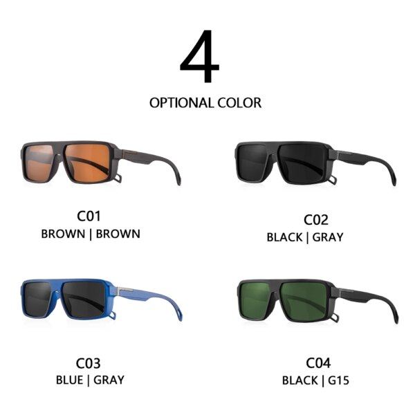 CRIXALIS Classic Square Polarized Sunglasses for Men Women Fashion Sports Sunglasses Male Vintage Outdoor Driving Fishing Shades - Image 4