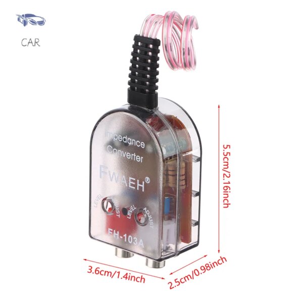 car accsesories High Level Speaker Signal To Low Level RCA  Adapter Car Accessory Audio High To Low Subwoofer Converter - Image 6