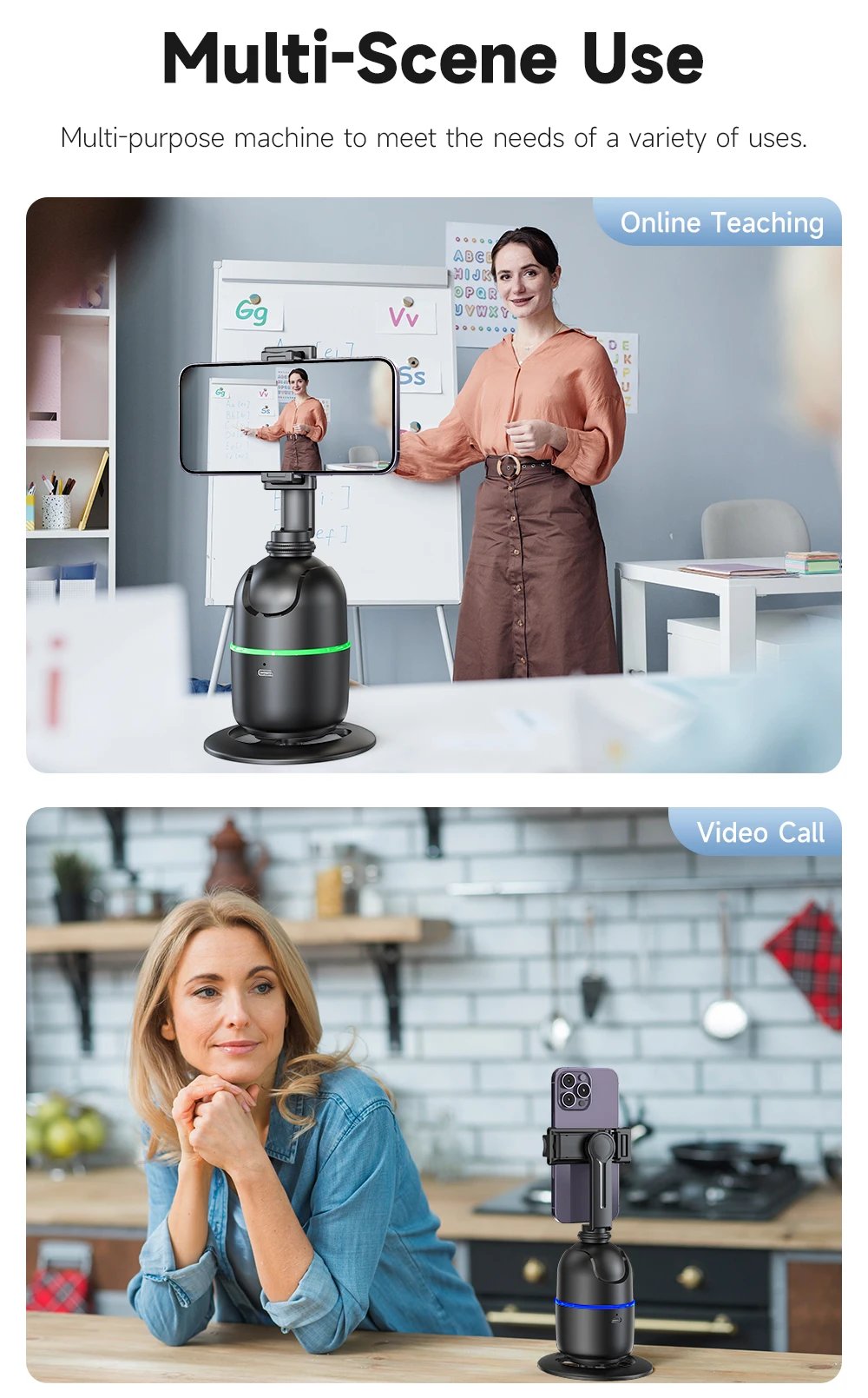AI P03 Smart Gimbal 360° Auto Face Tracking Gimbal All-in-one Rotation For Smartphone video Vlog Stabilizer Tripod Phone Holder AI P03 Smart Gimbal 360° Auto Face Tracking Gimbal All-in-one Rotation For Smartphone video Vlog Stabilizer Tripod Phone Holder
