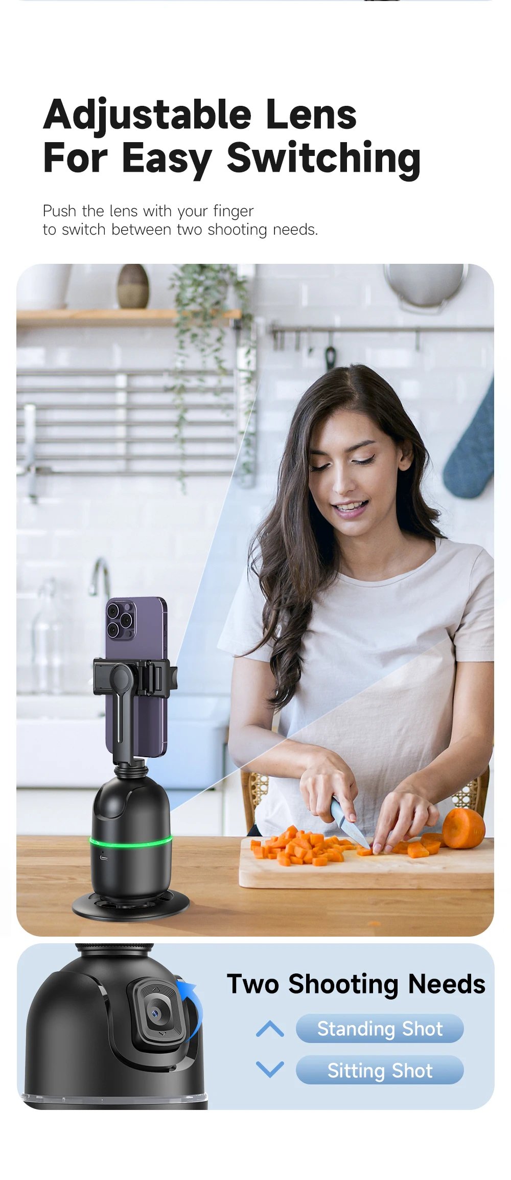 AI P03 Smart Gimbal 360° Auto Face Tracking Gimbal All-in-one Rotation For Smartphone video Vlog Stabilizer Tripod Phone Holder AI P03 Smart Gimbal 360° Auto Face Tracking Gimbal All-in-one Rotation For Smartphone video Vlog Stabilizer Tripod Phone Holder