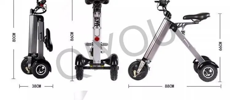 Folding Ultra-light Portable Lithium Battery Electric Tricycle Adult Elderly Women Fashion Mini Miniature Scooter