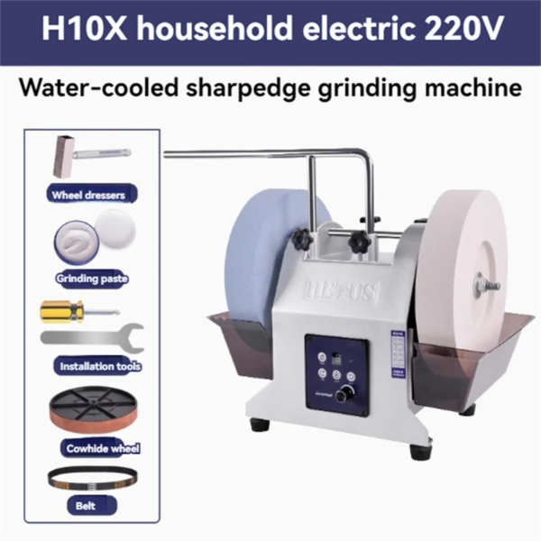 300W Water-Cooled Knife Sharpener for Household Small Tools 10-inch Continuously Variable Transmission Electric Knife Grinder