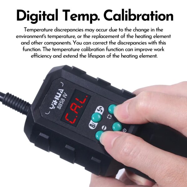 YIHUA Micro Hot Air Gun  C/F Temp Adjusted 8858IV 700W Soldering Rework Welding Station LCD Digital Heat Gun BGA IC Solder Tools - Image 4