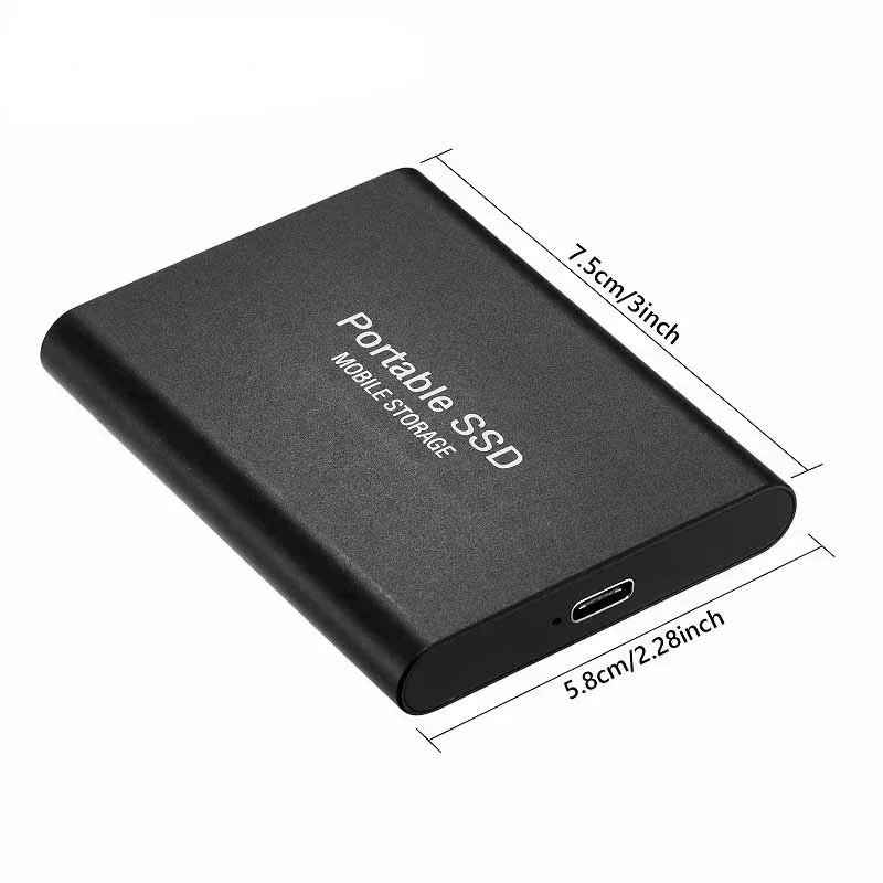 Portable SSD 1TB/2TB External Solid State Drive USB 3.0/Type-C Hard Disk High-Speed Storage Device For Laptops/Desktop/Mac/Phone