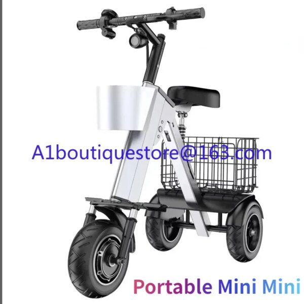 48V light folding double electric vehicle portable small lightweight mini three-wheeled electric scooter P