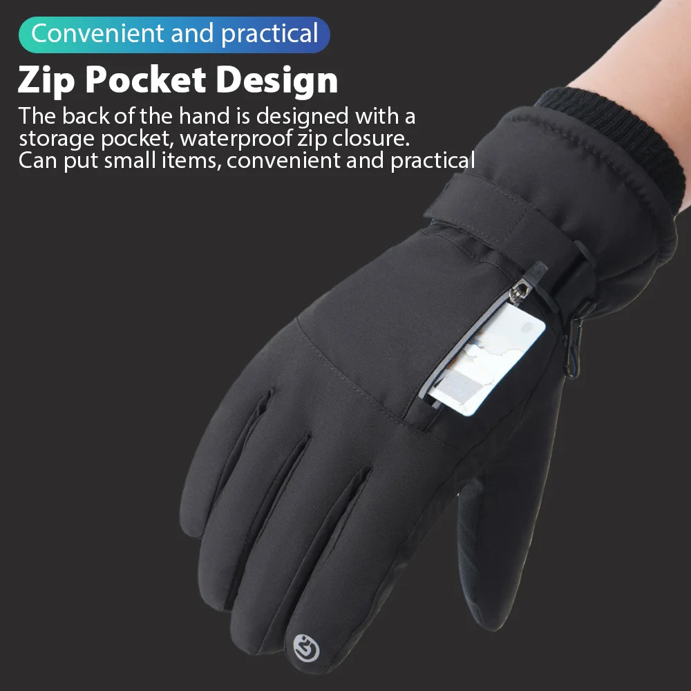 Men Winter Waterproof Cycling Gloves Outdoor Sports Running Motorcycle Ski Touch Screen Fleece Gloves Non-slip Warm Full Fingers Men Winter Waterproof Cycling Gloves Outdoor Sports Running Motorcycle Ski Touch Screen Fleece Gloves Non-slip Warm Full Fingers