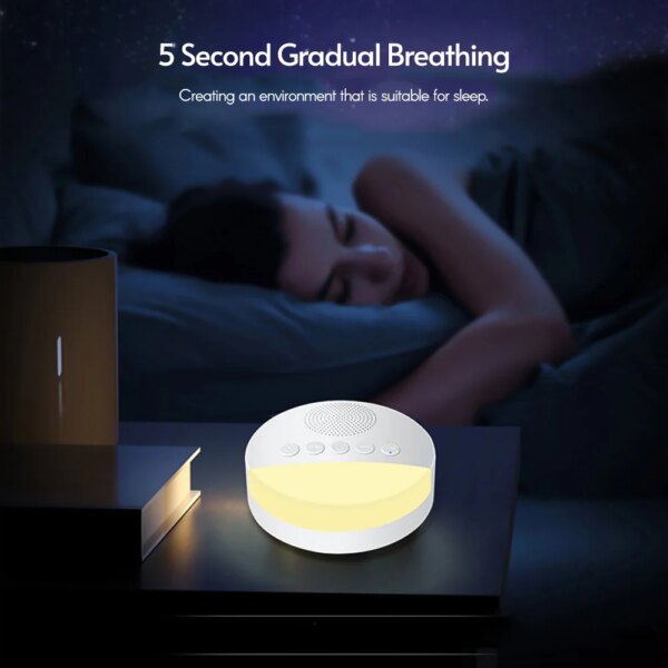 Baby White Noise Machine USB Rechargeable Timed Shutdown Sleep Machine Baby Sleep Sound Player Night Light Timer Noise Player - Image 6