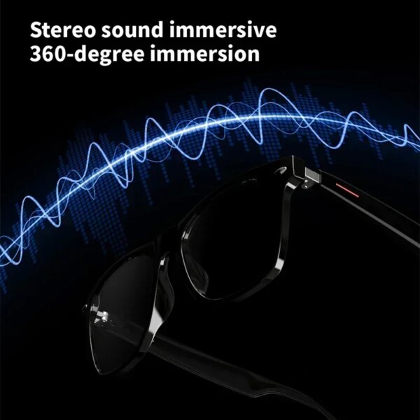 Hiwego Camera Smart Music Sunglasses Earphones Wireless Bluetooth Headset HIFI Sound Headphone Driving Glasses Hands-free Call - Image 4