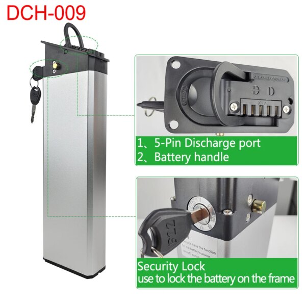 48V 52V Folding Ebike Battery DCH-006 DCH-009 10.4Ah 12.8AH 14AH 17.5Ah Built-in Electric Bike Battery for samebike LO26 20LVXD - Image 5