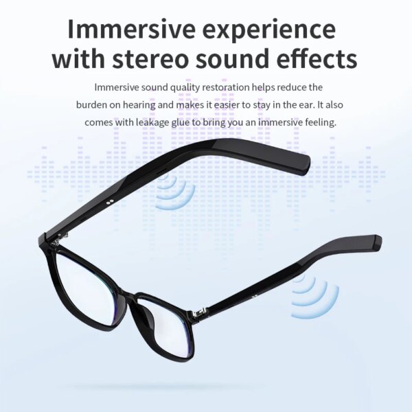 Camera Smart Glasses Bluetooth Call Voice Assistant Listen Music Glasses Smart Sports Polarized Sunglasses Anti-Blue Eyeglasses - Image 6