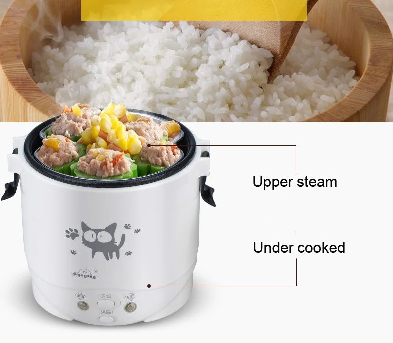 1L Electric Mini Rice Cooker MultiCookers Portable Rice Cooker Used In House 220V Or Car 12V Truck 24V Multicookings