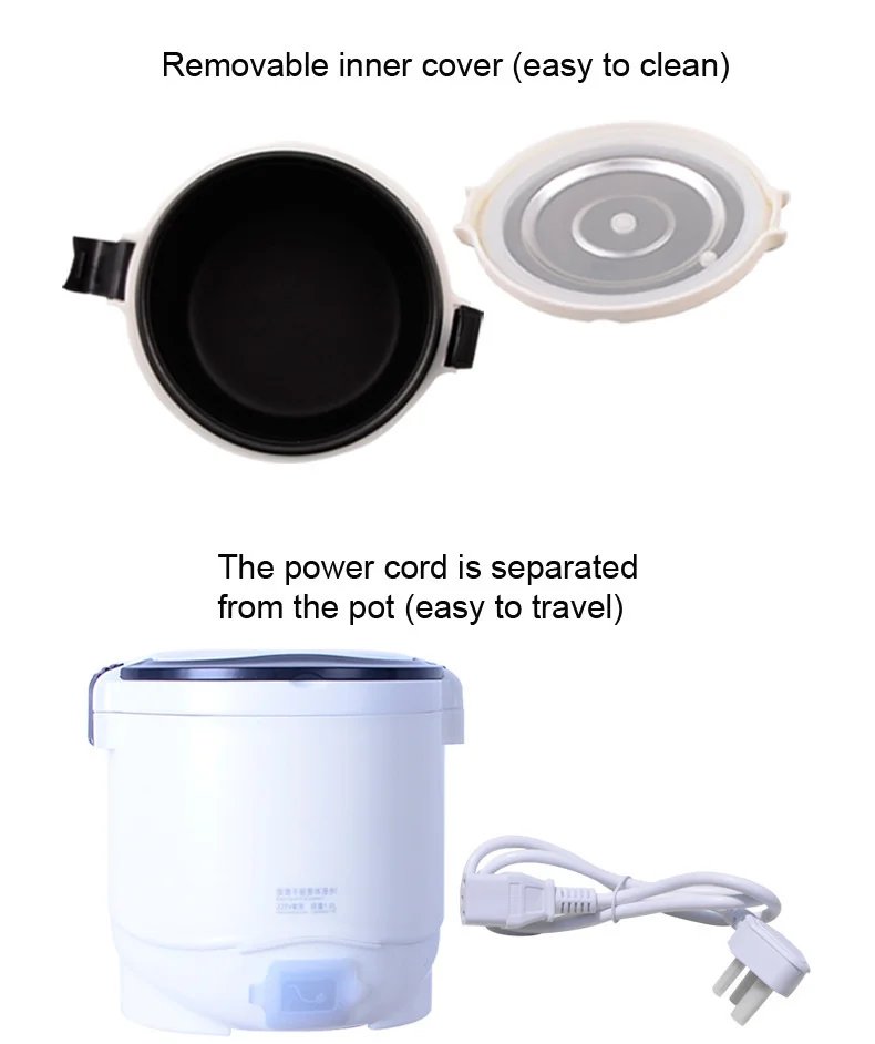 1L Electric Mini Rice Cooker MultiCookers Portable Rice Cooker Used In House 220V Or Car 12V Truck 24V Multicookings