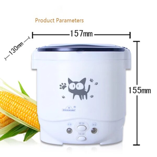 1L Electric Mini Rice Cooker MultiCookers Portable Rice Cooker Used In House 220V Or Car 12V Truck 24V Multicookings - Image 6