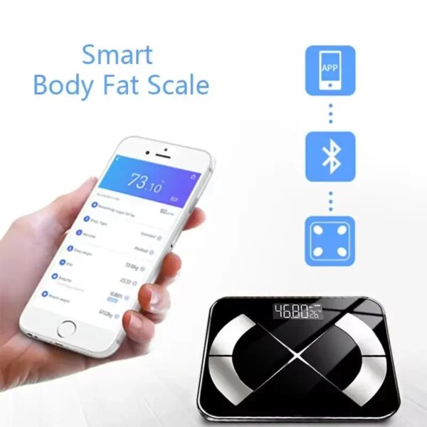 Electronic Scale Smart Bluetooth Weighing Human Charging Simple Weight Scale Weighing Household Fat Body Fat Measurement Scale - Image 5