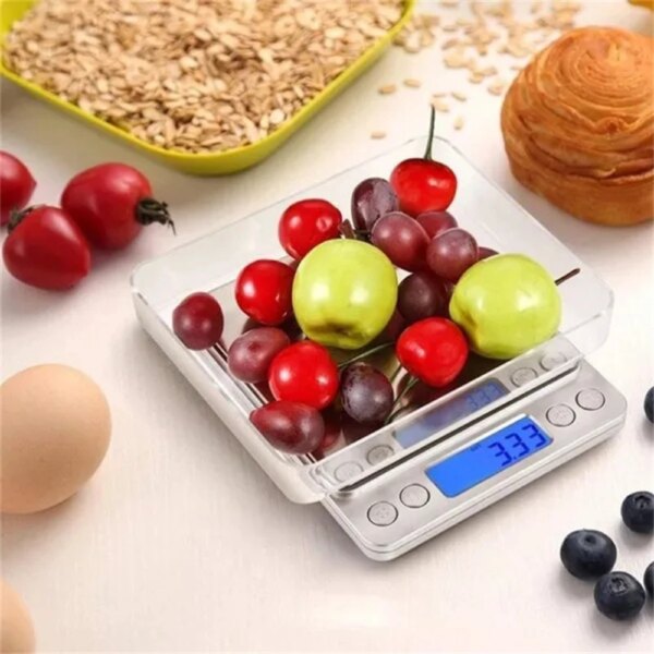 Digital Kitchen Scale Mini Pocket Stainless Steel Precision Jewelry Electronic Balance Weight Gold Gram 0.1/3000g Weigh Scales - Image 4