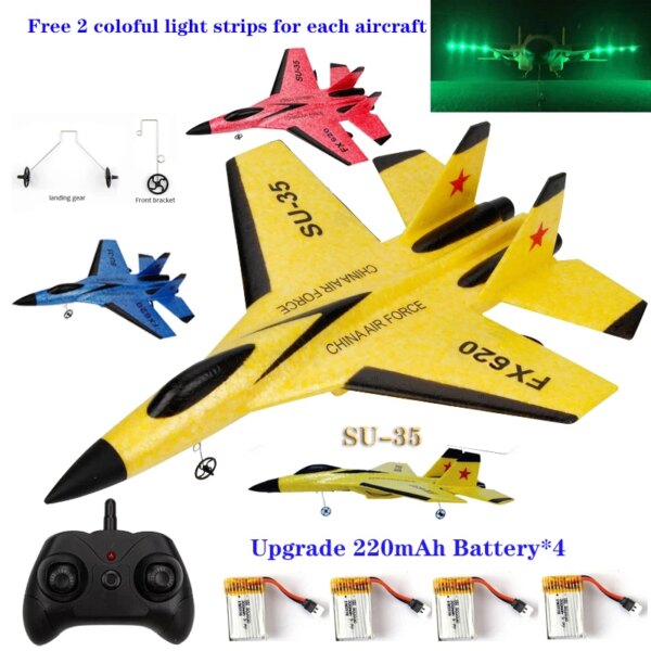 RC Plane  RC Remote Glider Wingspan SU-35 Radio Control Drones Airplanes RTF UAV Xmas Children Gift Assembled Flying Model Toys - Image 2