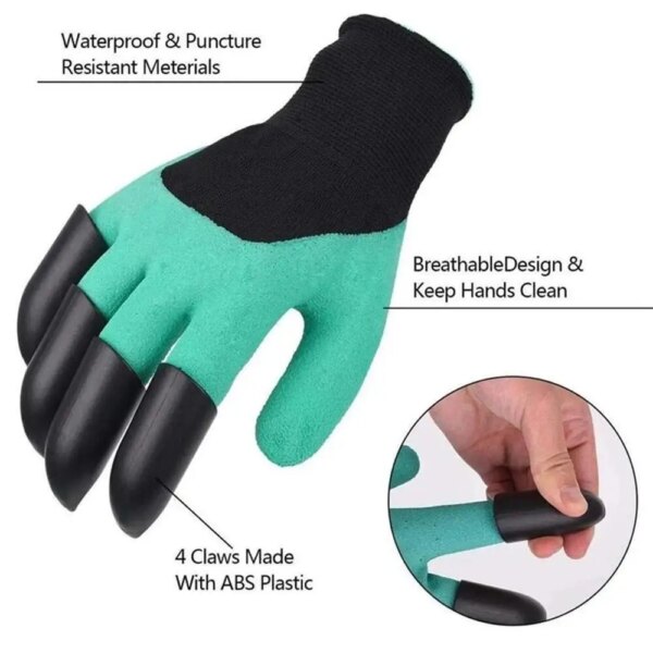 Digging Gloves, Gardening, Dipping, Labor , Claws,  Vegetable Flower Planting And Grass Pull - Image 2