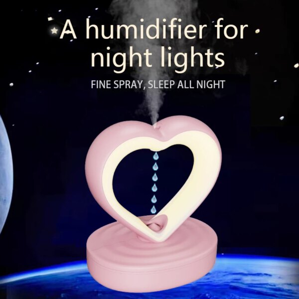 2024 New Anti-gravity Humidifier Low Noise Sleep Atmosphere Lamp 800ML Large-capacity Water Tank Household Desktop Air Purifier - Image 3