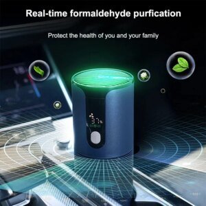 Car Air Purifier Portable Negative Ion Generator USB Rechargeable Formaldehyde Deodorizer Smoke Odor Remover Air Cleaner