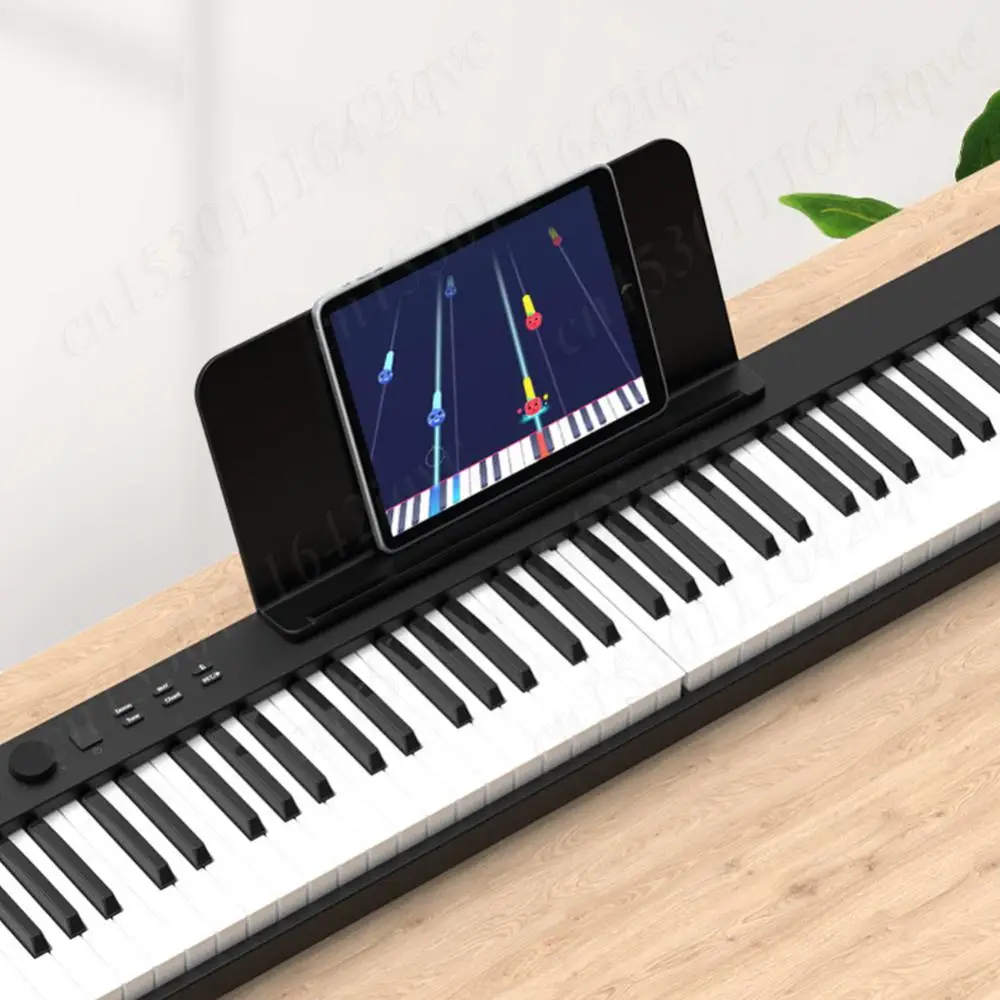 Folding Piano 88 Key Keyboard with BT MIDI Portable Electric Keyboard Digital Piano with Sheet Music Stand Pedal and Piano Bag Folding Piano 88 Key Keyboard with BT MIDI Portable Electric Keyboard Digital Piano with Sheet Music Stand Pedal and Piano Bag